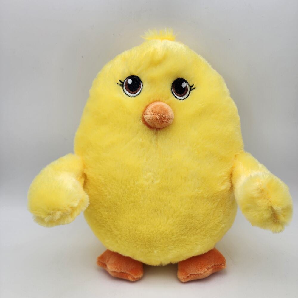 Progressive Yellow Chick Wren Plush Stuffed Toy 10" Sewn Eyes Orange Beak Firm